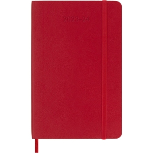 Moleskine 2023-2024 Weekly Planner, 18M, Pocket, Scarlet Red, Soft Cover (3.5 x 5.5)