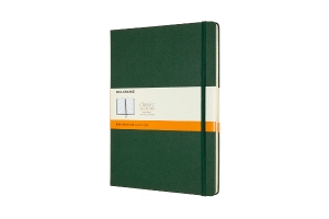 Moleskine Notebook, Extra Large, Ruled, Myrtle Green, Hard Cover (7.5 x 9.75)