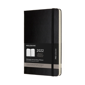 Moleskine 2022 Professional Weekly Vertical Planner, 12M, Large, Black, Hard Cover (5 x 8.25)