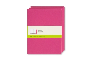 Moleskine Cahier Journal, Extra Large, Plain, Kinetic Pink (7.5 x 9.75)