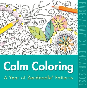 Calm Coloring Page-A-Day Calendar 2025