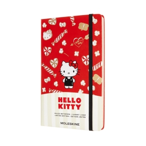 Moleskine Limited Edition Hello Kitty Notebook, Large, Ruled, Red, Hard Cover (5 x 8.25)